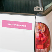 Schrijf je bericht roze en witte tekst sjabloon bumpersticker (Op Truck)