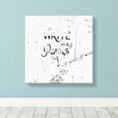 Schrijf je binnen uit! Motivatie schrijver motto Canvas Afdruk (Insitu (Houten vloer))