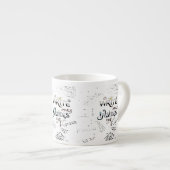 Schrijf je binnen uit! Motivatie schrijver motto Espresso Kop (Voorkant rechts)