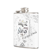 Schrijf je binnen uit! Motivatie schrijver motto Heupfles (Links)