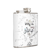 Schrijf je binnen uit! Motivatie schrijver motto Heupfles (Rechts)