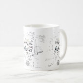 Schrijf je binnen uit! Motivatie schrijver motto Koffiemok (Voorkant rechts)