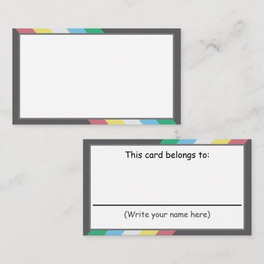 Schrijf je eigen communicatieve Kaart - Invalidite (Voorkant / Achterkant)