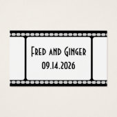 Schrijf je favoriete film! Wedding Guest Idee Visitekaartje (Achterkant)