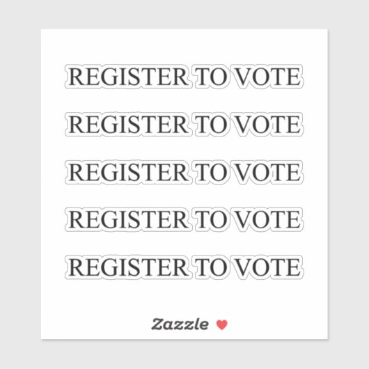 Schrijf je in om te stemmen op elegante zwarte ser sticker (Vel)