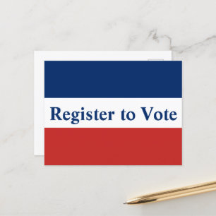 Schrijf je in om te stemmen Rood Wit en Blauw Stre Briefkaart