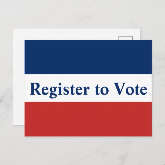 Schrijf je in om te stemmen Rood Wit en Blauw Stre Briefkaart (Voorkant / Achterkant)