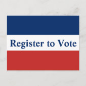 Schrijf je in om te stemmen Rood Wit en Blauw Stre Briefkaart (Voorkant)