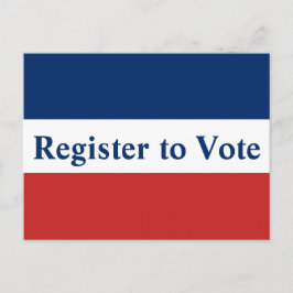 Schrijf je in om te stemmen Rood Wit en Blauw Stre Briefkaart