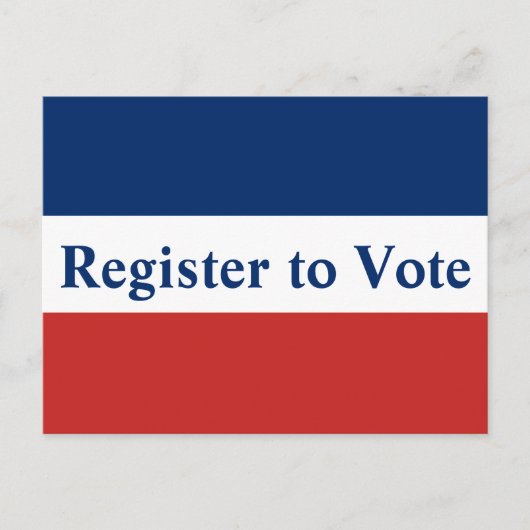 Schrijf je in om te stemmen Rood Wit en Blauw Stre Briefkaart (Voorkant)