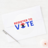 Schrijf je in om te stemmen voor de Amerikaanse ve Ronde Sticker (Envelop)