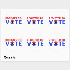 Schrijf je in om te stemmen voor de Amerikaanse ve Ronde Sticker
