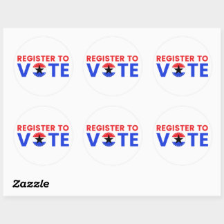 Schrijf je in om te stemmen voor de Amerikaanse ve Ronde Sticker