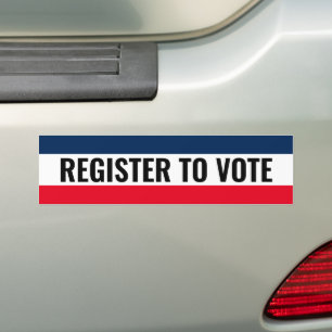 Schrijf je in om zwart rood wit blauw patriottisch bumpersticker