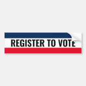 Schrijf je in om zwart rood wit blauw patriottisch bumpersticker (Voorkant)