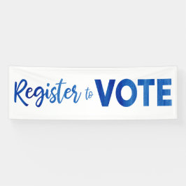 Schrijf je in voor Vote-modern blauw waterverf typ Spandoek