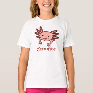 schrijf je naam op deze cute Axolotl T-shirt