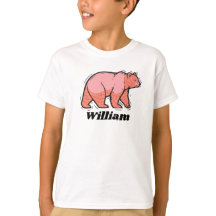 Schrijf je naam op deze roze Bear Pop Art