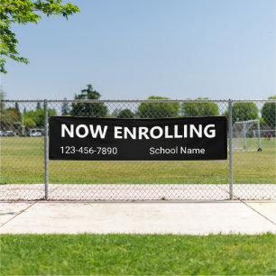Schrijf je nu in voor Black & White School Naam Te Spandoek