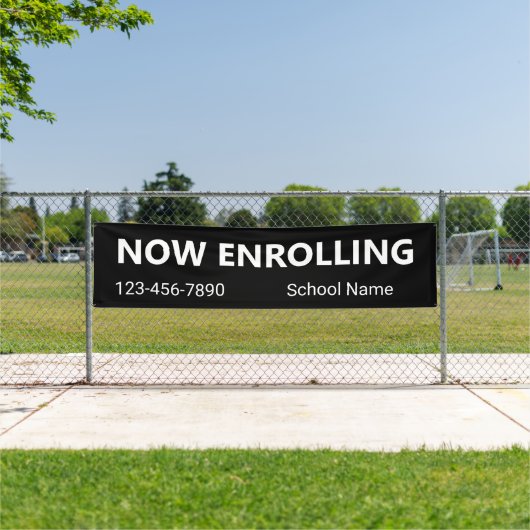 Schrijf je nu in voor Black & White School Naam Te Spandoek (Insitu)
