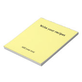 Schrijf je recept eenvoudig geel bewerkbaar notitieblok (Linkerzijde)