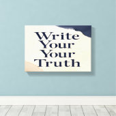 Schrijf je waarheid 2 breed canvas afdruk (Insitu (Houten vloer))