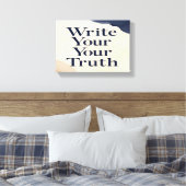 Schrijf je waarheid 2 breed canvas afdruk (Insitu (Slaapkamer))
