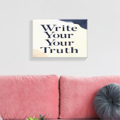 Schrijf je waarheid 2 breed canvas afdruk (Insitu (Woonkamer))
