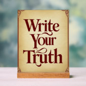 Schrijf je waarheid acryl bord (Neutraal)