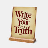 Schrijf je waarheid acryl bord (Hoek)