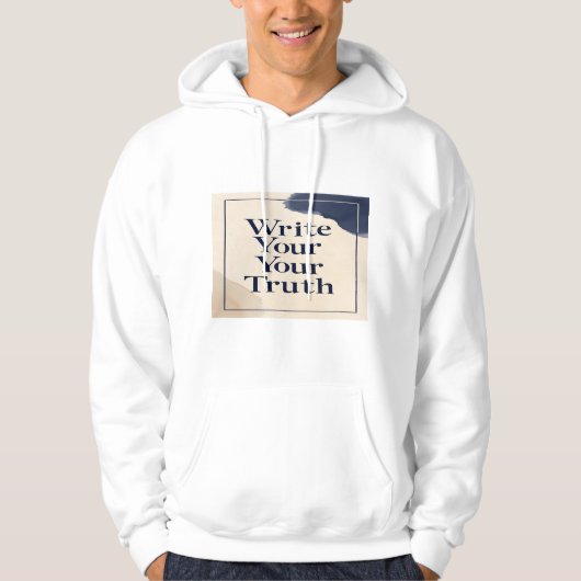 Schrijf je waarheid hoodie (Voorkant)