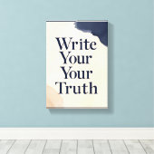 Schrijf je waarheid optie 2 canvas afdruk (Insitu (Houten vloer))