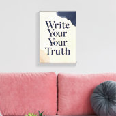 Schrijf je waarheid optie 2 canvas afdruk (Insitu (Woonkamer))