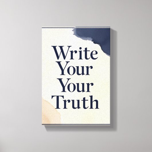 Schrijf je waarheid optie 2 canvas afdruk (Voorkant)