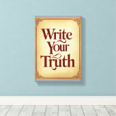 Schrijf je Waarheid optie 3 Canvas Afdruk (Insitu (Houten vloer))