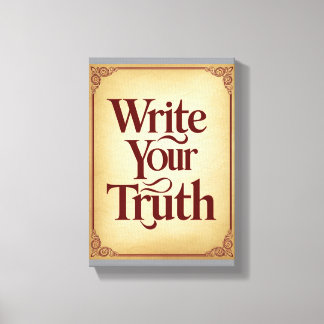 Schrijf je Waarheid optie 3 Canvas Afdruk