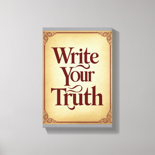 Schrijf je Waarheid optie 3 Canvas Afdruk (Voorkant)