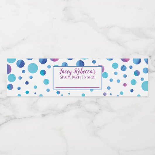 Schrijf Jouw naam Blue, roze pols labels Waterfles Etiket (Enkel label)