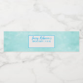 Schrijf Jouw naam Turquoise Waterflesetiketten Waterfles Etiket (Enkel label)