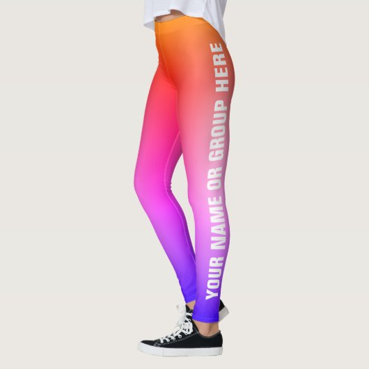 Schrijf Jouw naam, Vervagen van de Kleur  Leggings (Links)