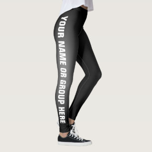 Schrijf Jouw naam zwart Vervagen Aangepaste Leggin Leggings