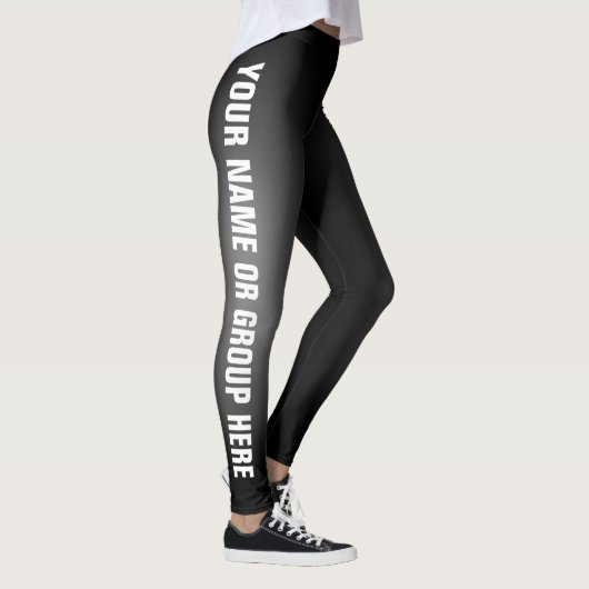 Schrijf Jouw naam zwart Vervagen Aangepaste Leggin Leggings (Rechts)