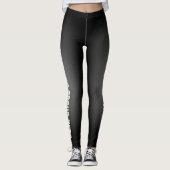 Schrijf Jouw naam zwart Vervagen Aangepaste Leggin Leggings (Voorkant)