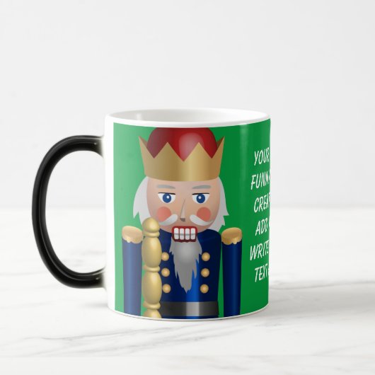 Schrijf jouw tekst Modern glanzend notenkraker gro Magische Mok (Links)