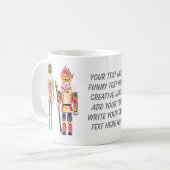 Schrijf jouw tekst Schattigee waterverf Nutcracker Koffiemok (Voorkant links)