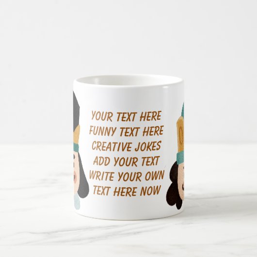 Schrijf jouw tekst  waterverf cartoon Prince Magische Mok (Center)