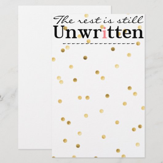 Schrijf me artikelen briefpapier (Voorkant / Achterkant)