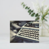 Schrijf me, Briefkaart schrijfmachine (Staand voorkant)