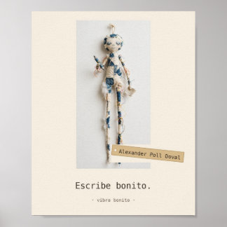 Schrijf mooi — Stoffen Speelgoed Poster