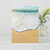 Schrijf naam op strandzandgenerator aankondiging (Staand voorkant)